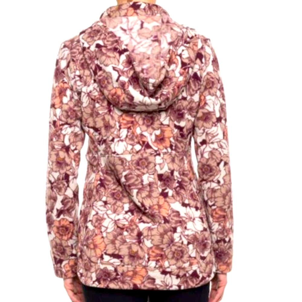 Royal Robbins Sentinel Peak Hoodie size M floral pockets flattering silhouette